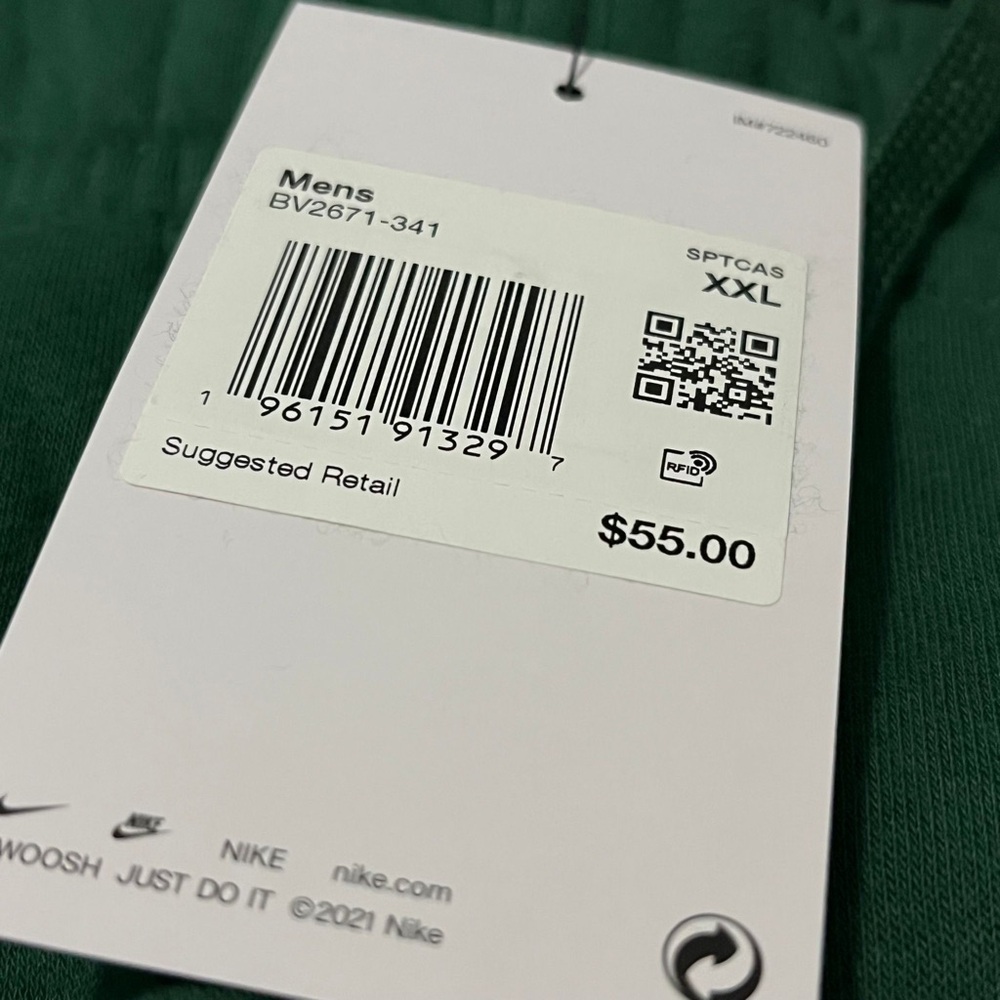Nike Sportswear Club Fleece Joggers Sweatpants (BV2671-341) Green Men’s 2XL - Picture 6 of 6